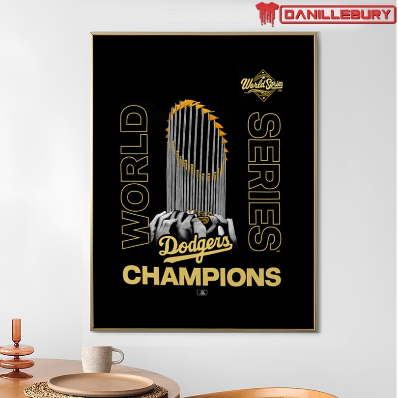 Los Angeles Dodgers 2025 World Series Champions Raise The Trophy T-Shirt - Image 4