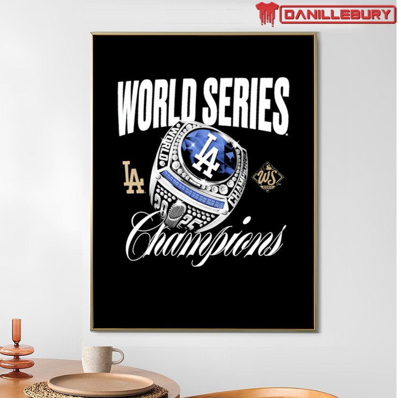 Los Angeles Dodgers 2025 World Series Champions Ring T-Shirt - Image 4