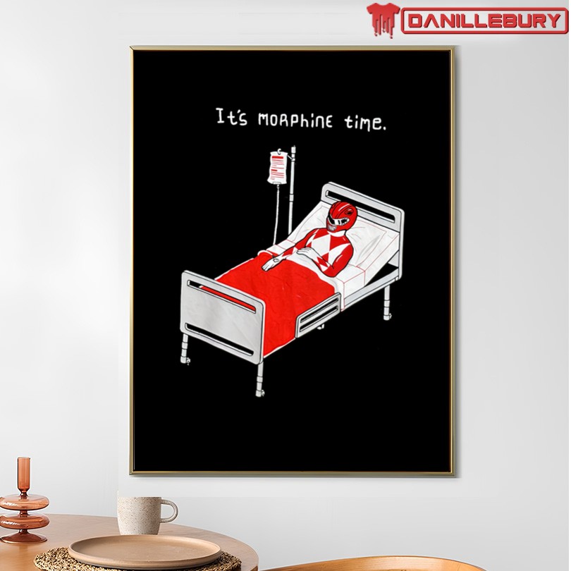 Official It’s Morphine Time Parody Power Rangers T-Shirt - Image 4