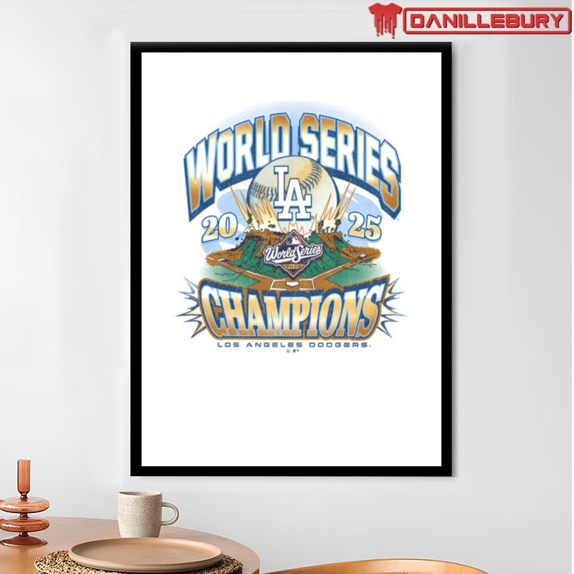 Official Los Angeles Dodgers 2025 World Series Champions '47 Tubular T-Shirt - Image 4