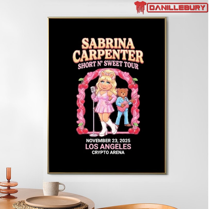 Official Sabrina Carpenter Nov 23 2025 Los Angeles Crypto Arena Tour T-Shirt - Image 4