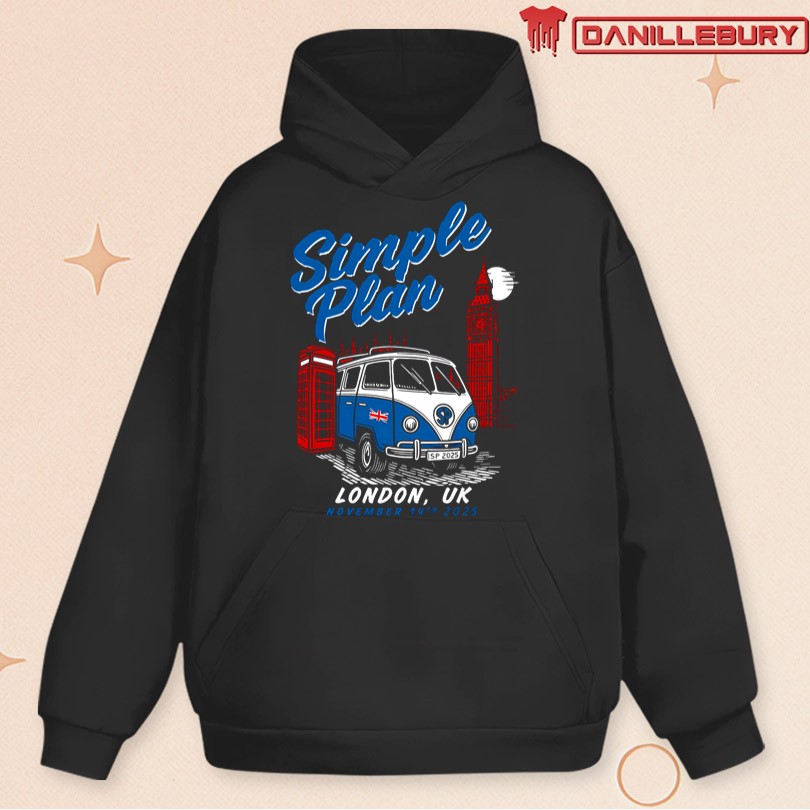 Official Simple Plan London UK 11 14 2025 T-Shirt - Image 2