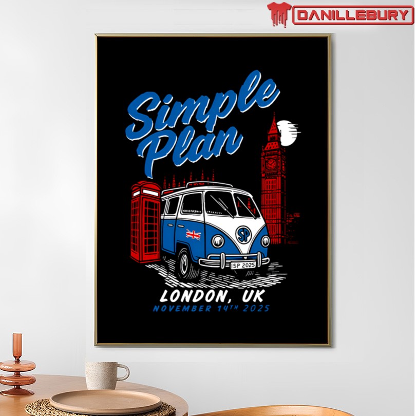 Official Simple Plan London UK 11 14 2025 T-Shirt - Image 4
