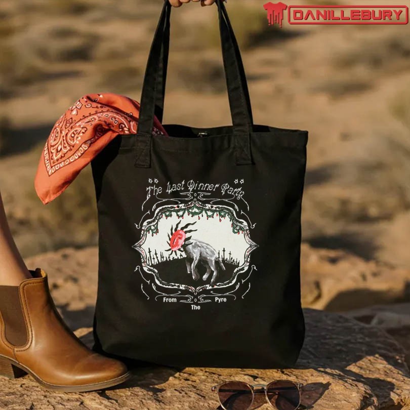 Official The Last Dinner Party From The Pyre Mask T-Shirt - Image 3