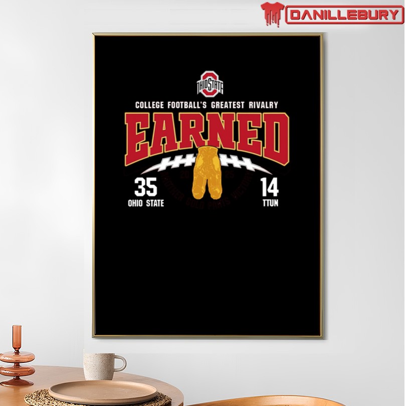 Ohio State Buckeyes 2025 Gold Pants Earned Shirt - Image 4