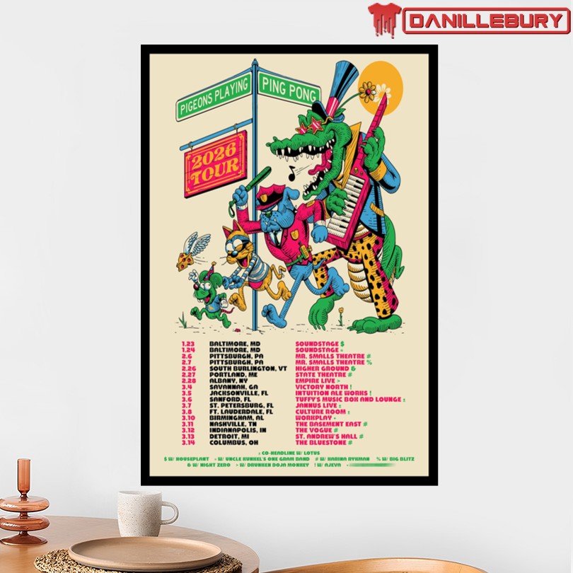 Pigeons Playing Ping Pong 2026 Tour Poster - Image 2