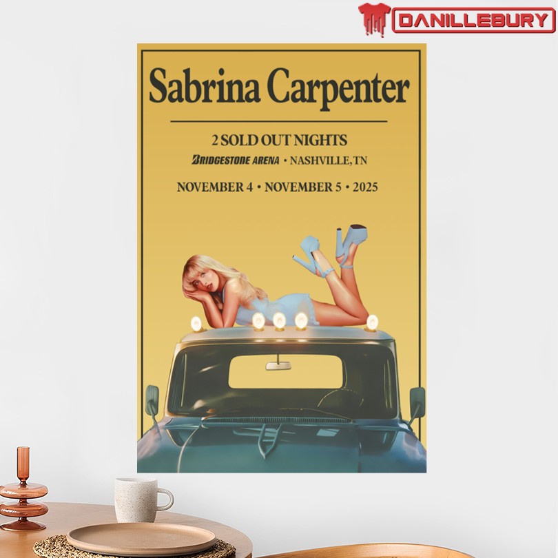 Sabrina Carpenter Nashville TN 2025 Poster - Image 2
