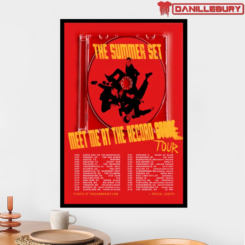 The Summer Set 2026 Meet Me At The Record Tour Poster - Image 2