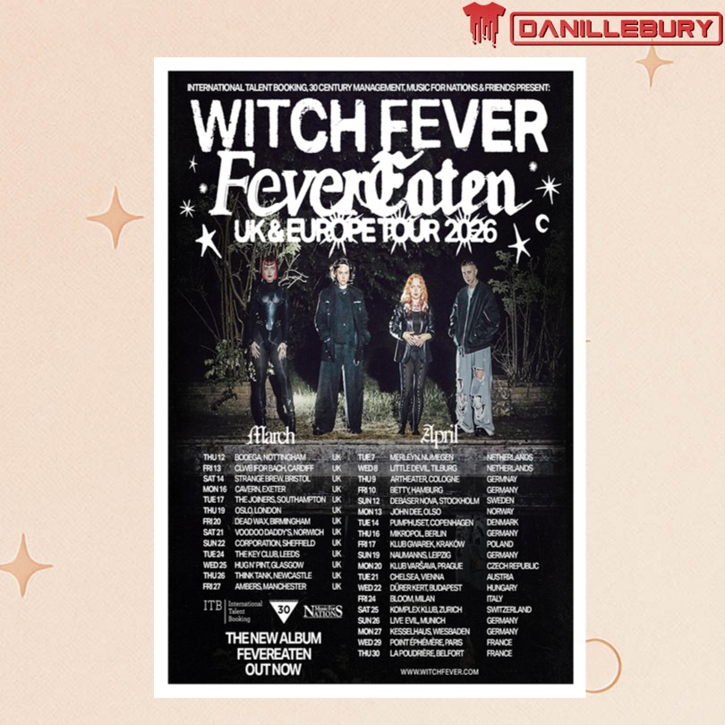 Witch Fever UK & Europe Tour 2026 Poster