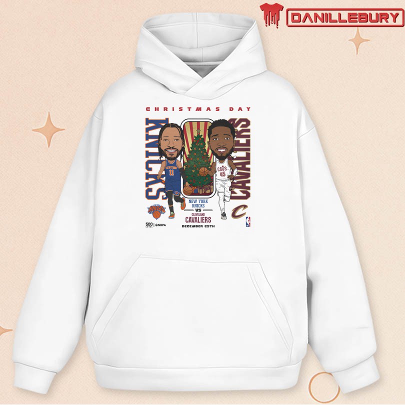 2025 NBA Christmas Day Match Up Knicks Vs. Cavaliers T-Shirt - Image 2