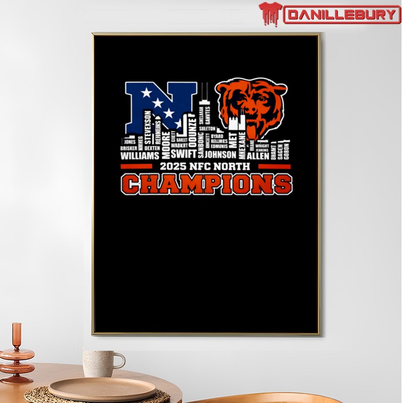 2025 NFC North Champions Chicago Bears Shirt - Image 4