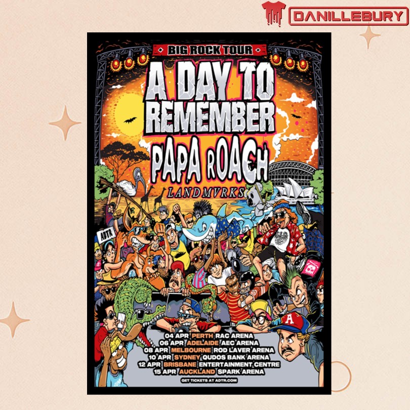 A Day To Remember Big Rock Tour Show April 2025 Poster