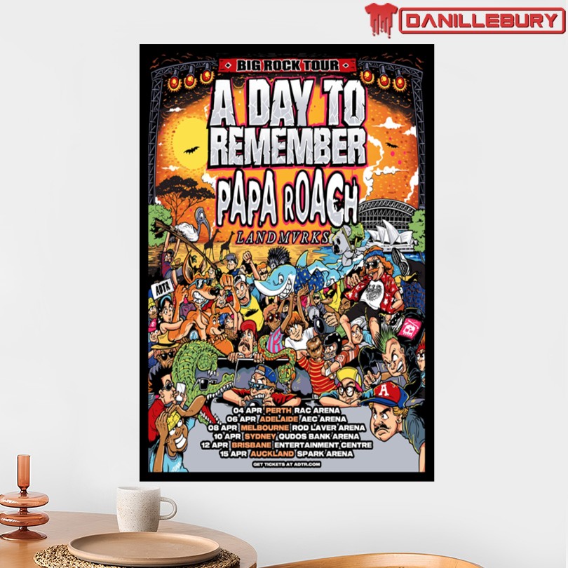A Day To Remember Big Rock Tour Show April 2025 Poster - Image 2