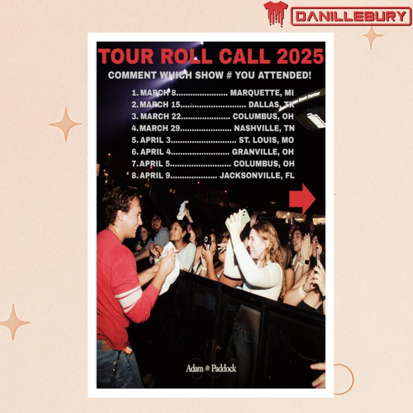 Adam Paddock 2025 Roll Call Tour Poster