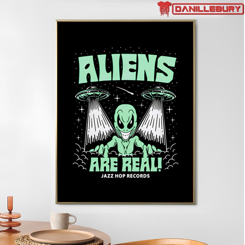 Aliens Are Real Jazz Hop Records T-Shirt - Image 4