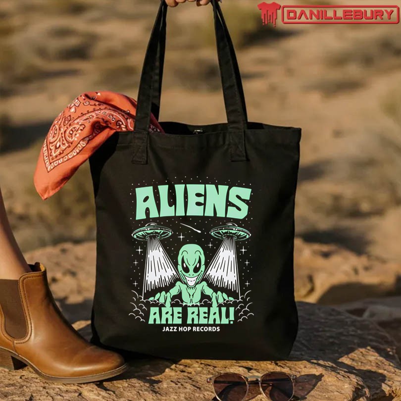 Aliens Are Real Jazz Hop Records T-Shirt - Image 3