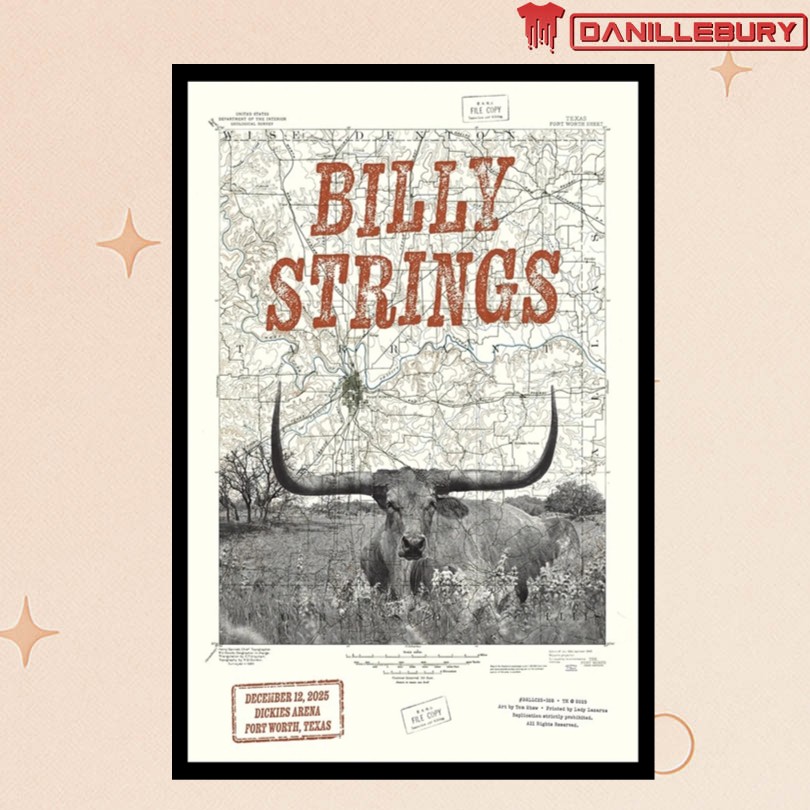 Billy Strings Dec 12 2025 Dickies Arena Fort Worth TX Poster