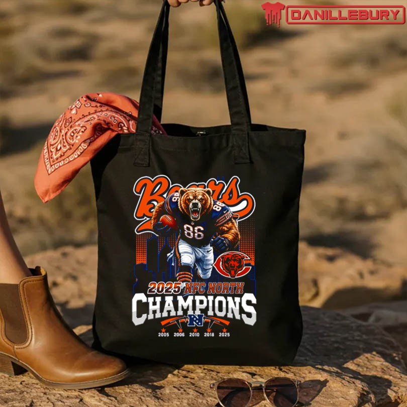 Chicago Bears 2025 NFC North Champions Mascot Shirt - Image 3