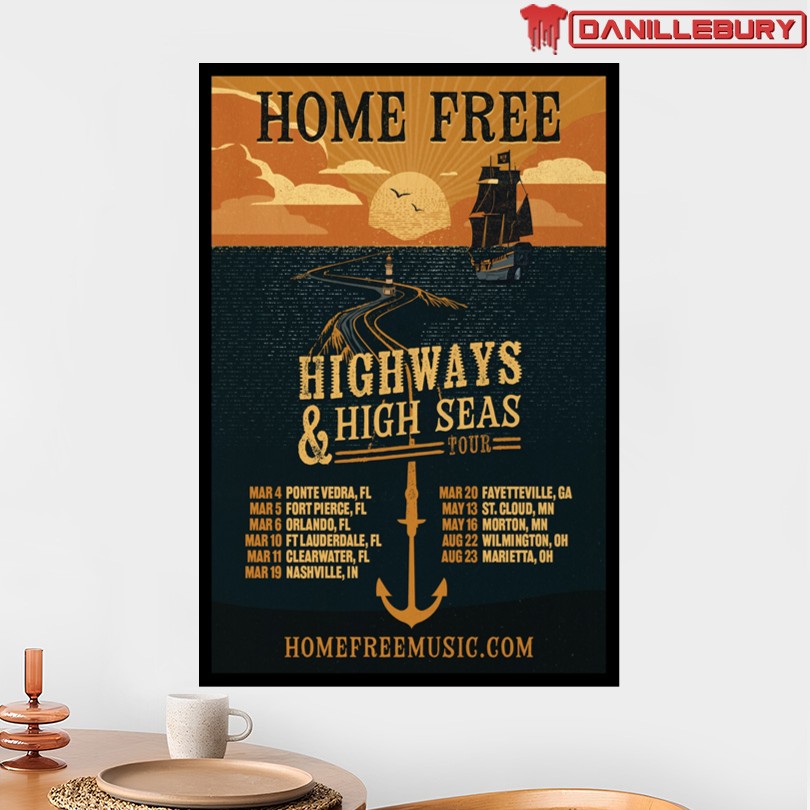 Home Free Tour 2026 Highways & High Seas Poster - Image 2