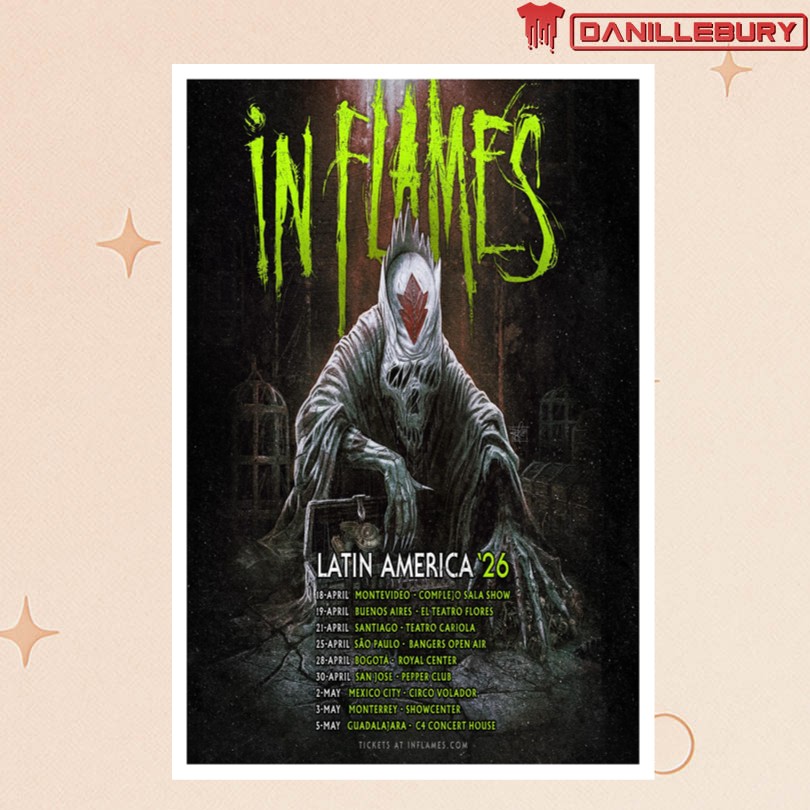 In Flames 2026 Tour Latin America Poster