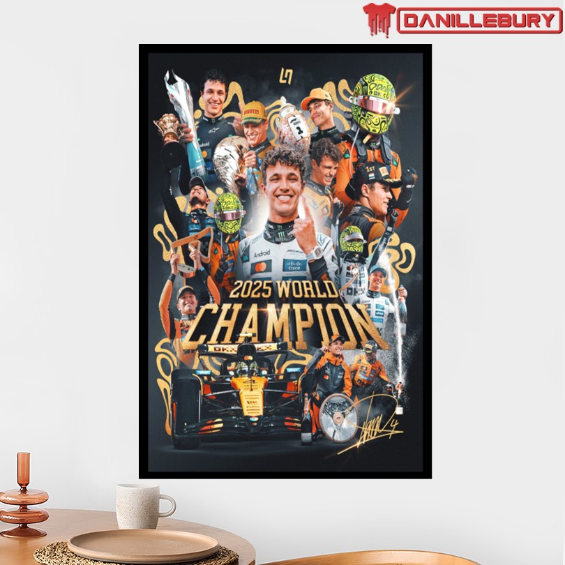 Lando Norris 2025 Drivers Title Poster - Image 2