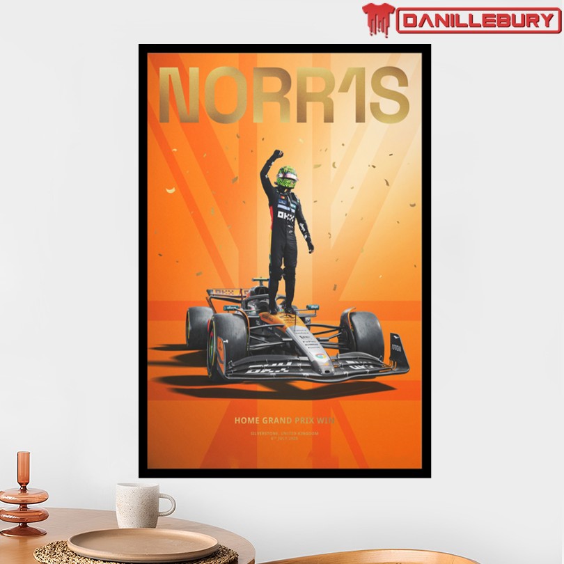 Lando Norris British Home Grand Prix Win 2025 Poster - Image 2