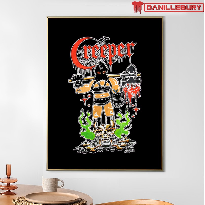 Official CREEPER Mistress of Death Old School T-Shirt - Image 4