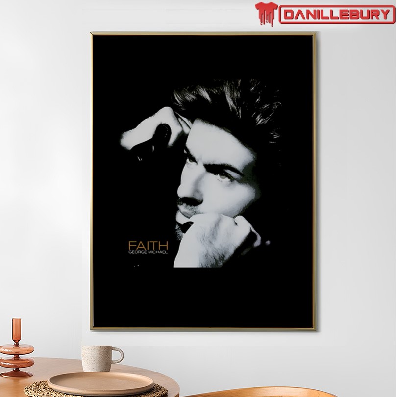 Official George Michael Faith Faded Photo T-Shirt - Image 4