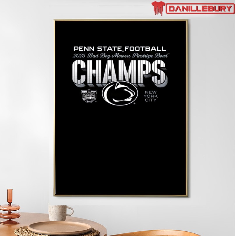 Penn State 2025 Pinstripe Bowl Champs T-Shirt - Image 4