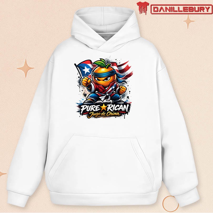 Pure Rican Jugo De China PR Flag Tee - Image 2