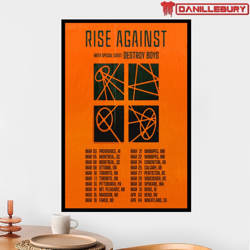 Rise Against Spring Live Tour 2026 Poster - Image 2