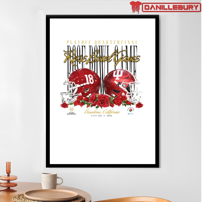 Something Inked Indiana Hoosiers White 2026 Rose Bowl Game vs Alabama - Image 4