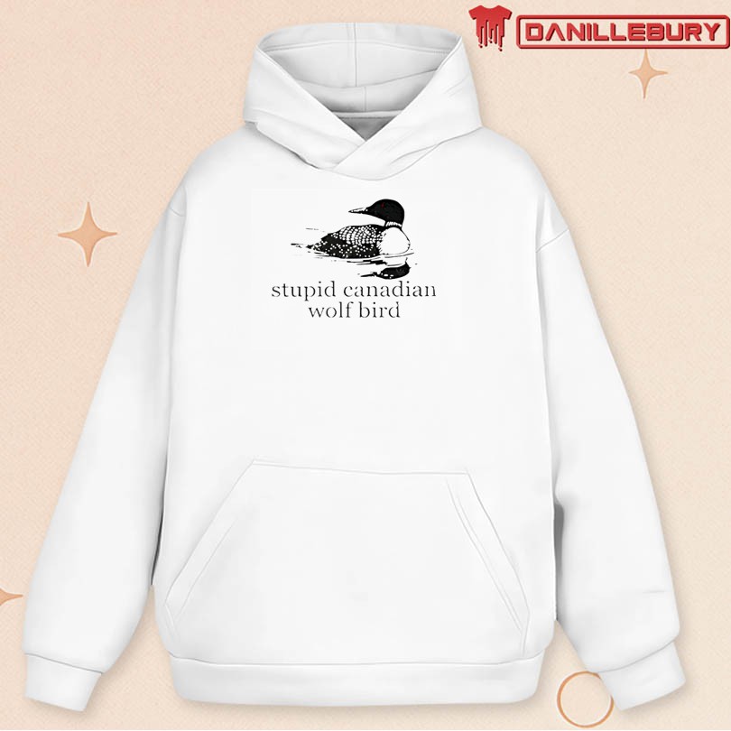 Stupid Canadian Wolf Bird T-Shirt - Image 2