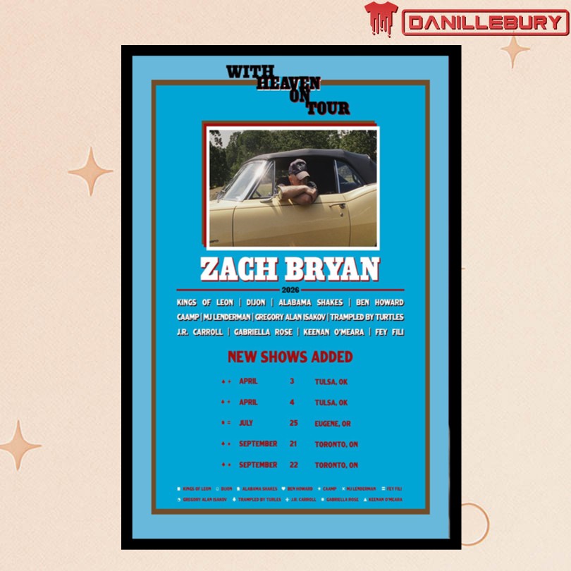 Zach Bryan 2026 Fall Tour Poster