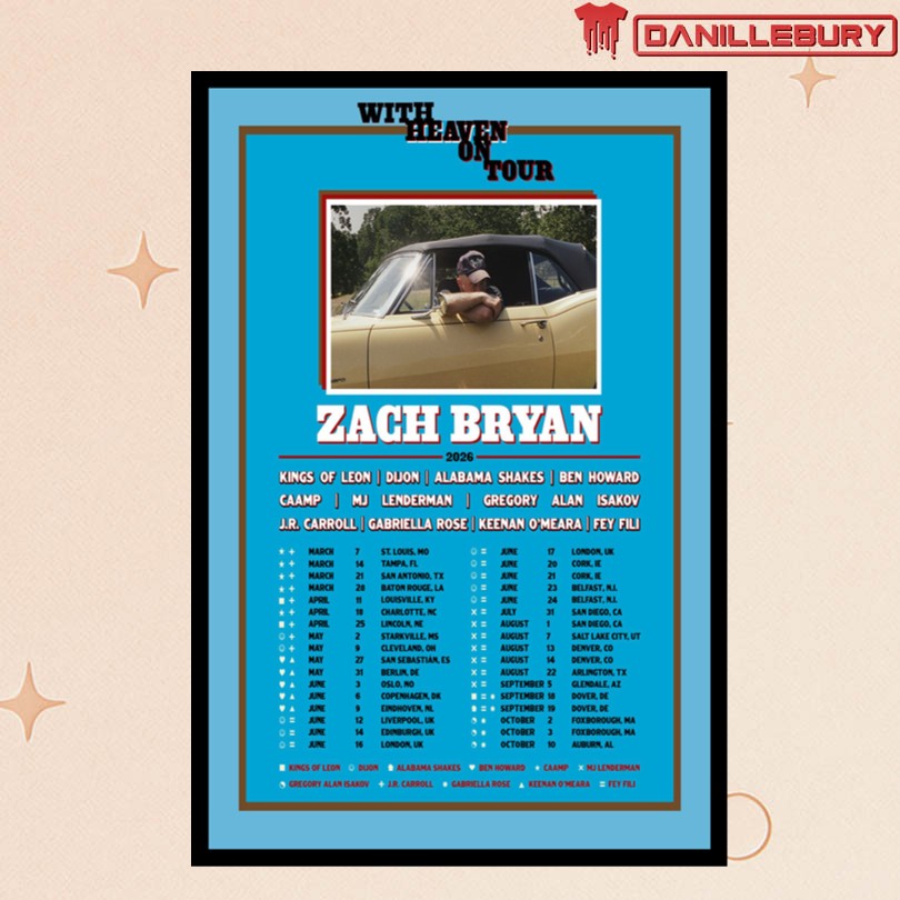 Zach Bryan Tour Event 2026 Poster
