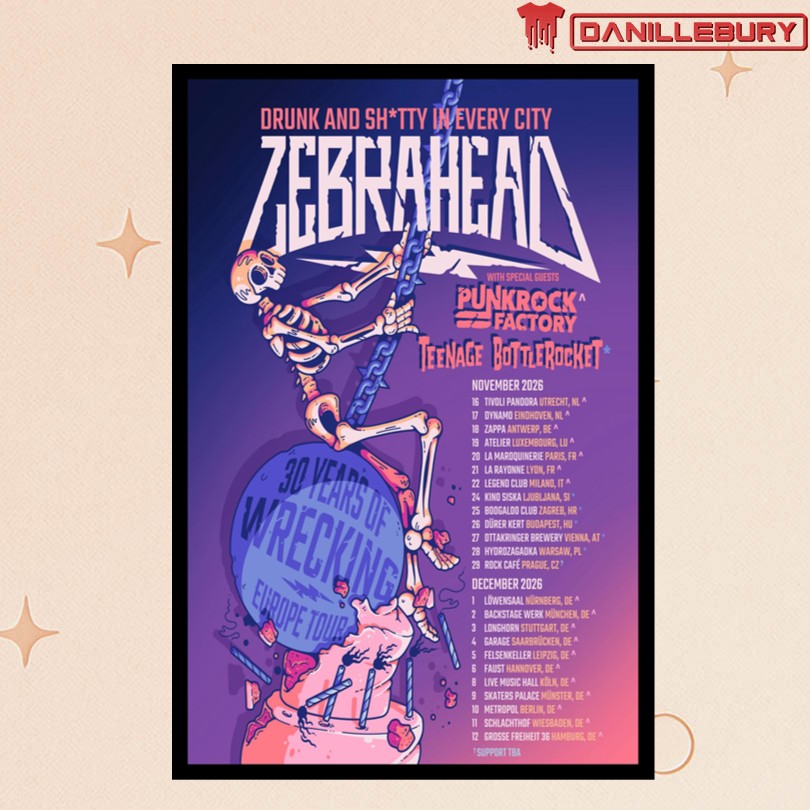 Zebrahead Anniversary Europe Tour 2026 Poster