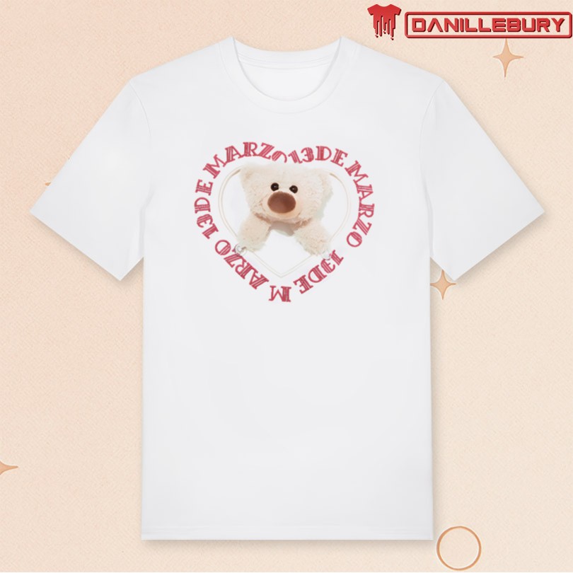13DE MARZO Bear Hollow Heart T-shirt
