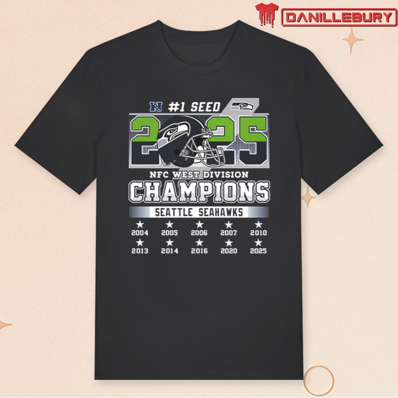 2025 Congrats Seahawks 1 Seed NFC West Champions Two-Sided Shirt