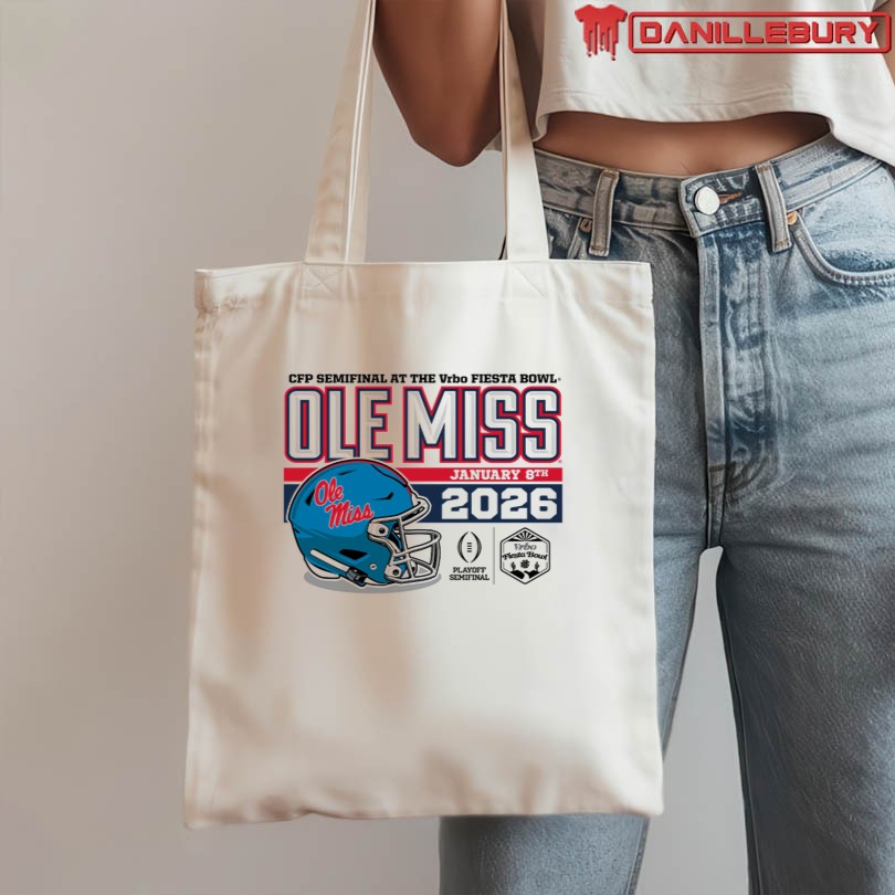 2026 Vrbo Fiesta Bowl Ole Miss Rebels CFP Semifinal Double Take Hoodie - Image 3