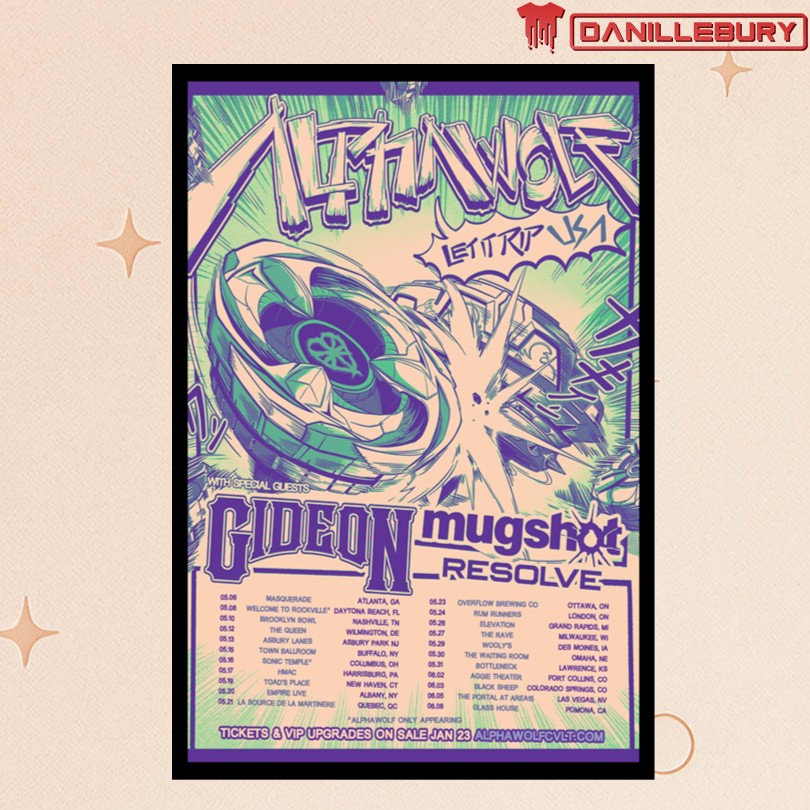 Alpha Wolf Let It Rip USA 2026 Tour Poster