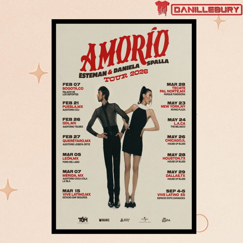 Esteman & Daniela Spalla Amorio Tour 2026 Poster