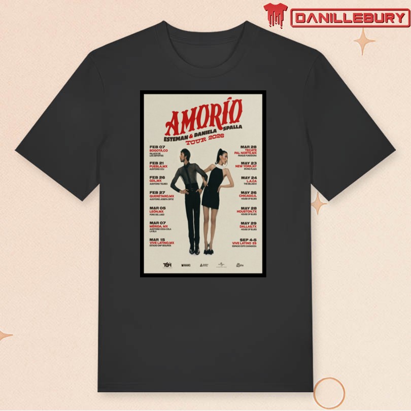 Esteman & Daniela Spalla Amorio Tour 2026 Poster - Image 3