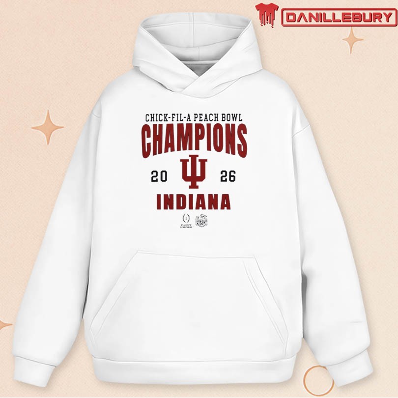 Indiana Hoosiers Merch 2026 Peach Bowl IU Champions shirt - Image 2