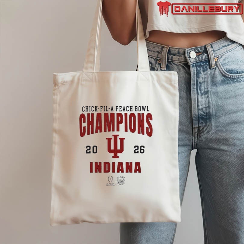 Indiana Hoosiers Merch 2026 Peach Bowl IU Champions shirt - Image 3