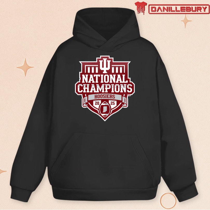 Indiana Hoosiers Playoff National Champions Shield T-Shirt - Image 2