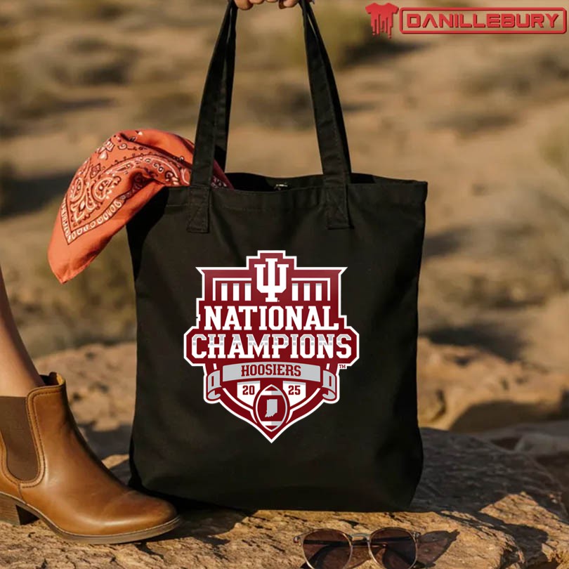 Indiana Hoosiers Playoff National Champions Shield T-Shirt - Image 3