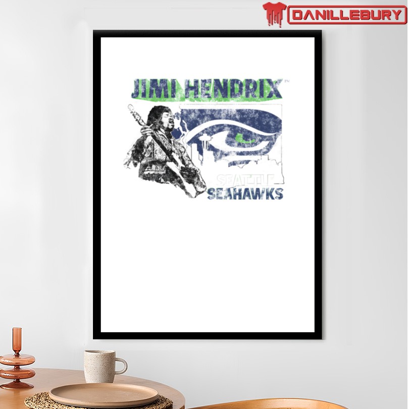 Jimi Hendrix x Seattle Seahawks Heather T-Shirt - Image 4