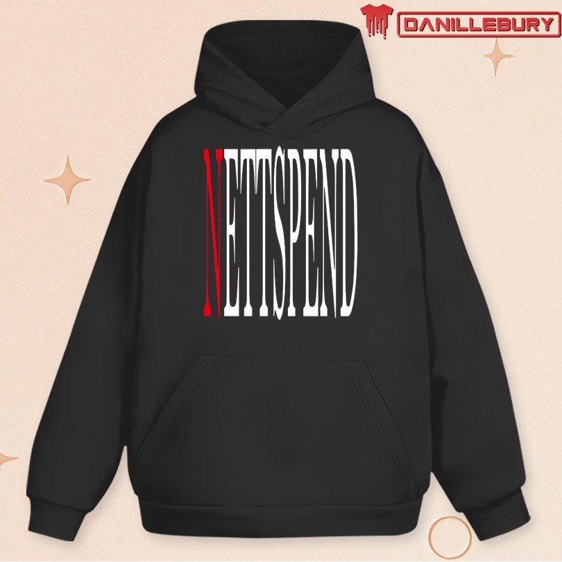 NETTSPEND BLACK WORDMARK T-SHIRT - Image 2