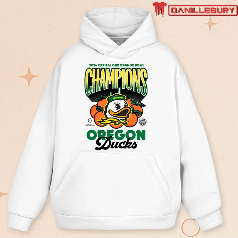 Oregon Ducks Ivory Something Inked 2026 Orange Bowl Champions T Shirt - Image 2
