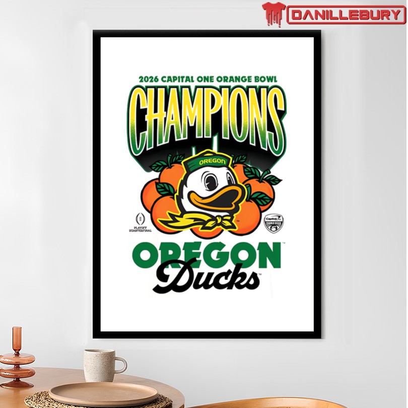 Oregon Ducks Ivory Something Inked 2026 Orange Bowl Champions T Shirt - Image 4